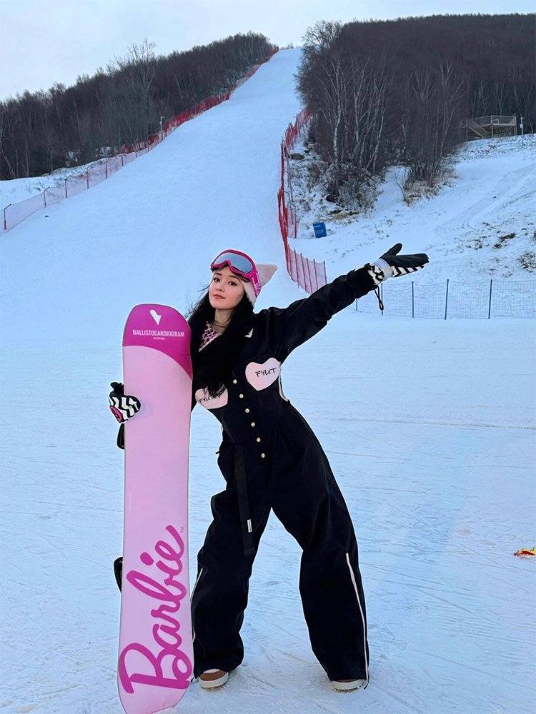 FYUT OUTDOOR SKI SUIT, NEW WINTER DOUBLE-BARRELLED, WIND-PROOF, DRAUGHT-RESILVER-RESISTANT, WARM SKI SUIT FOR WOMEN