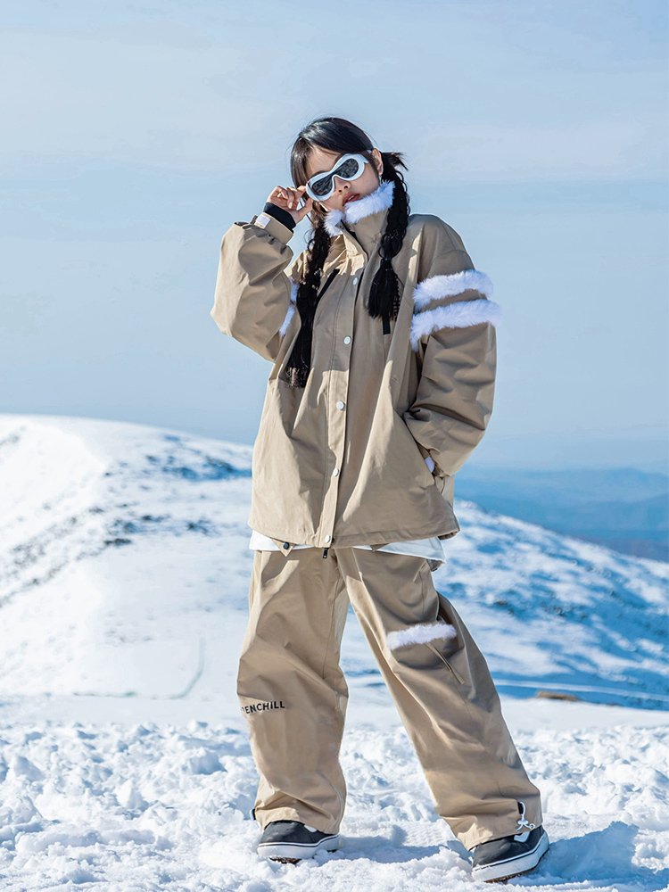 Ren Reng Renggawa, the star's 3L skating suit, the man and the woman, with a loose waterproof new 2024, single winter