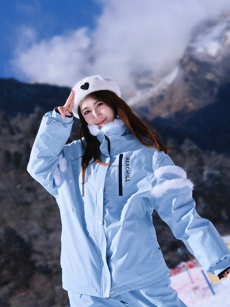 Ren Reng Renggawa, the star's 3L skating suit, the man and the woman, with a loose waterproof new 2024, single winter