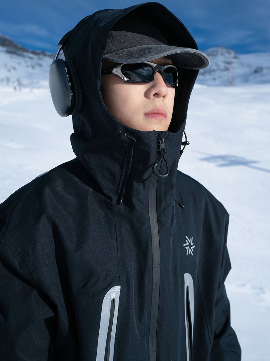 NEW THONGS WITH THICK WIND-PROOF AND WATERPROOF COATS WITH A PHOTOCOPY OF THE FBI'S SINGLE-BOARD WARM SKI SUIT