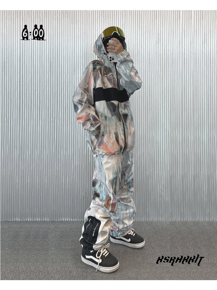 KOREA'S BSRABBIT GRADUAL DIZZINESS 3L WATER-RESISTANT SKISUITS, AIR-RESORTED, HEATED, STRAIGHT-LINE SKI PANTS