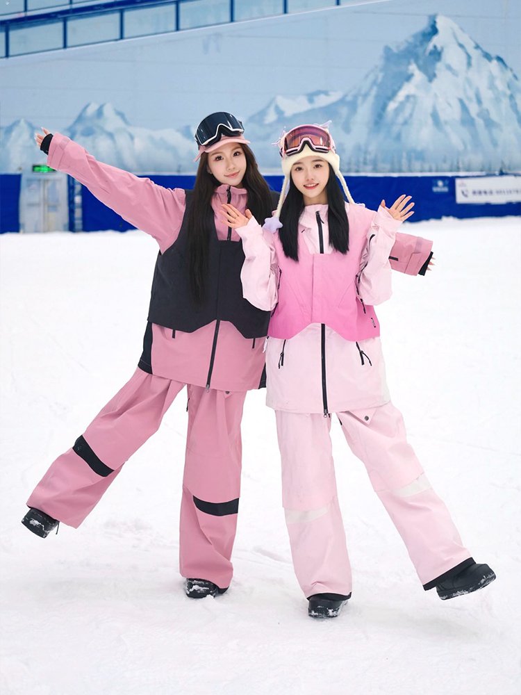 ants fully pressured gel for a new water-proof and wind-proof ski suit for a man in an outdoor ski suit