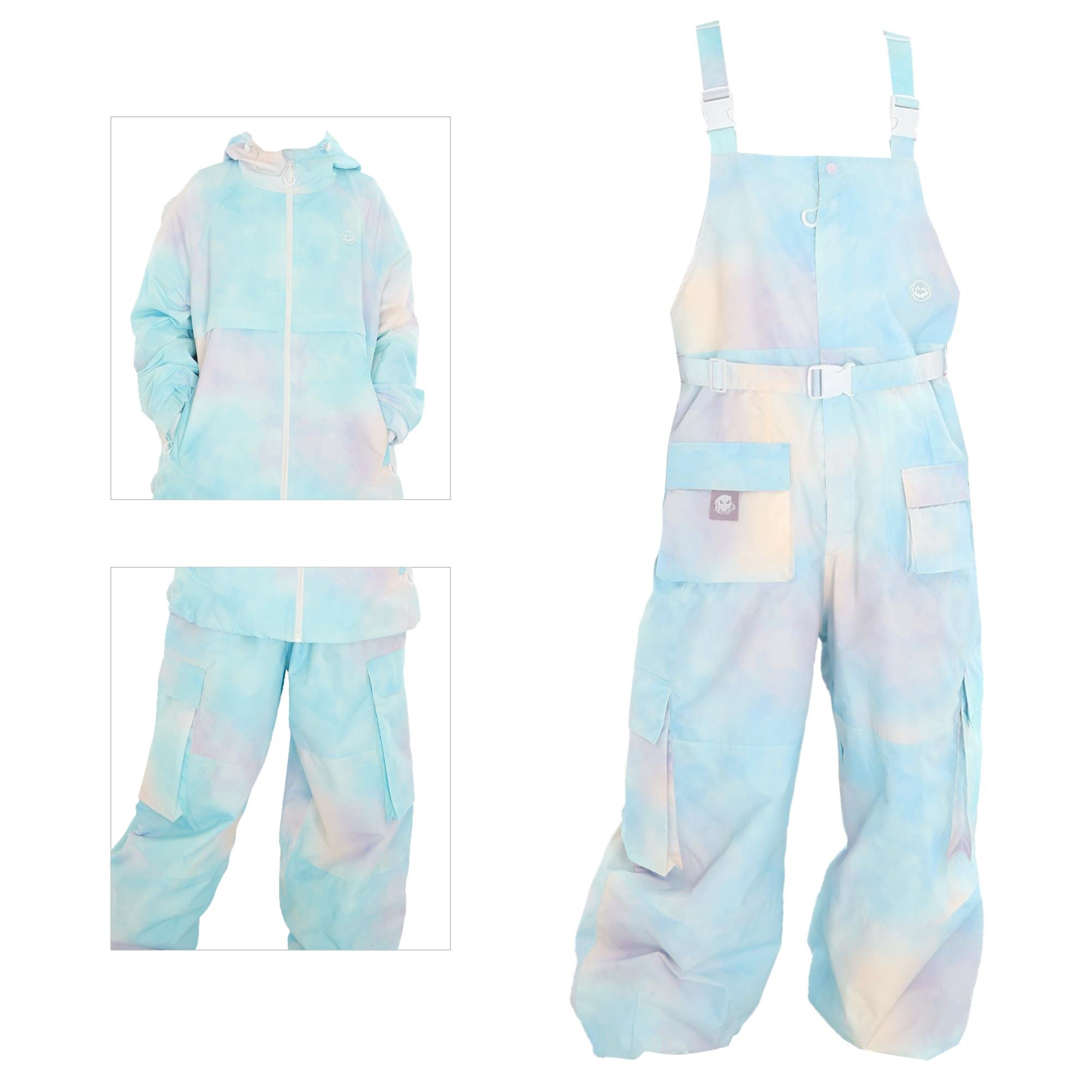 LMDSNOW ORIGINAL SKI SUIT WITH WATERPROOF PANTS AND VELVET AND VELVET