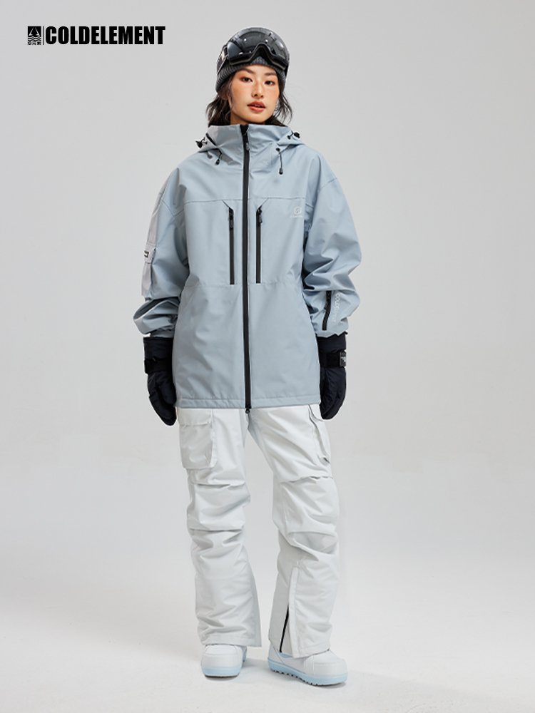 Coldelement 3L Ski suit with men and women in easy water-protected professional ski suit equipment