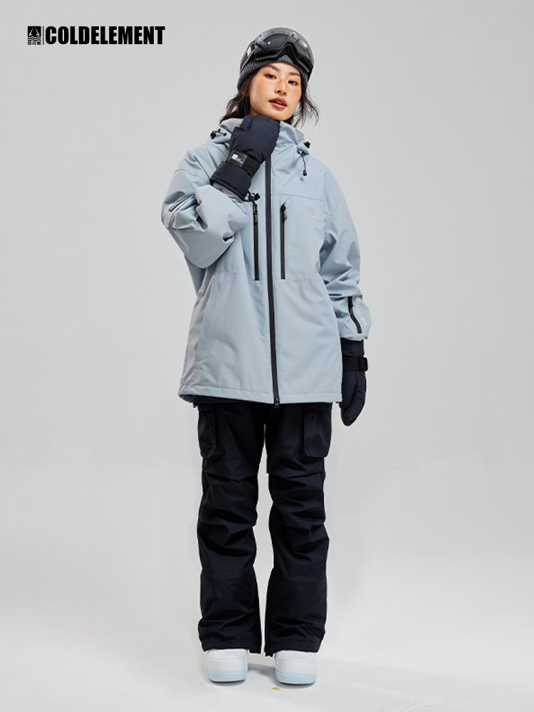 Coldelement 3L Ski suit with men and women in easy water-protected professional ski suit equipment