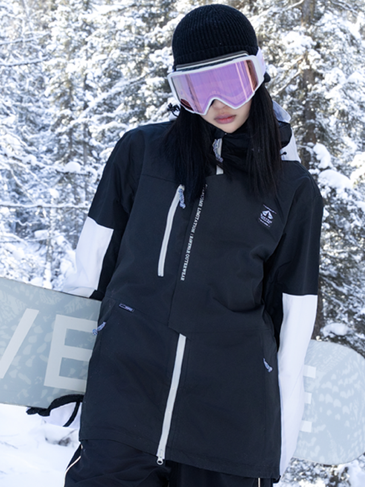 New 2024, double-skinned, small-board ski suit, wind-proof, water-heating, pine lake ski equipment