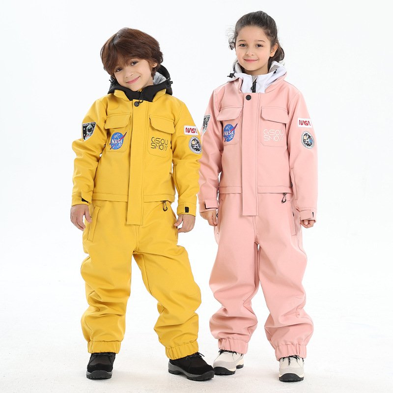 gusousnow's new single-board ski suit, boy, wind-proof, two-board ski suit