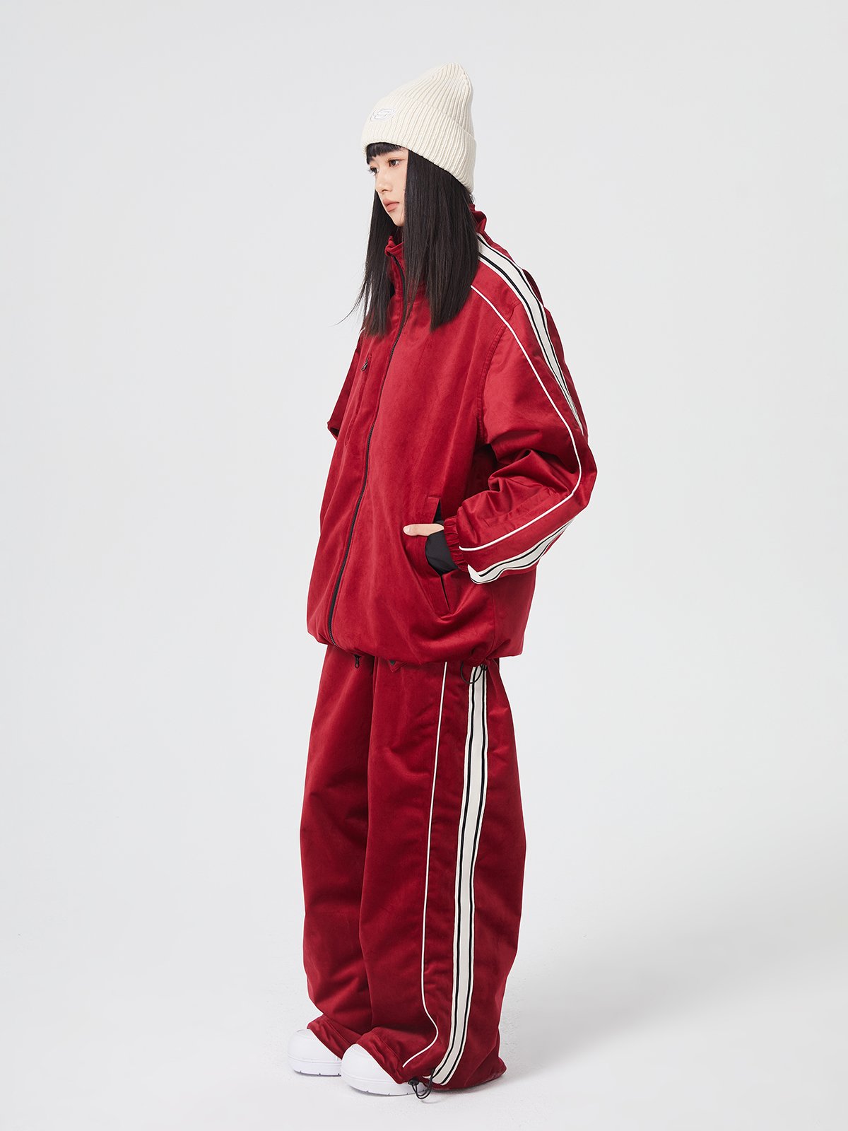 23-34 new one-sided ski suit for an outdoor male, windproof, hip-hop, smooth ski suit