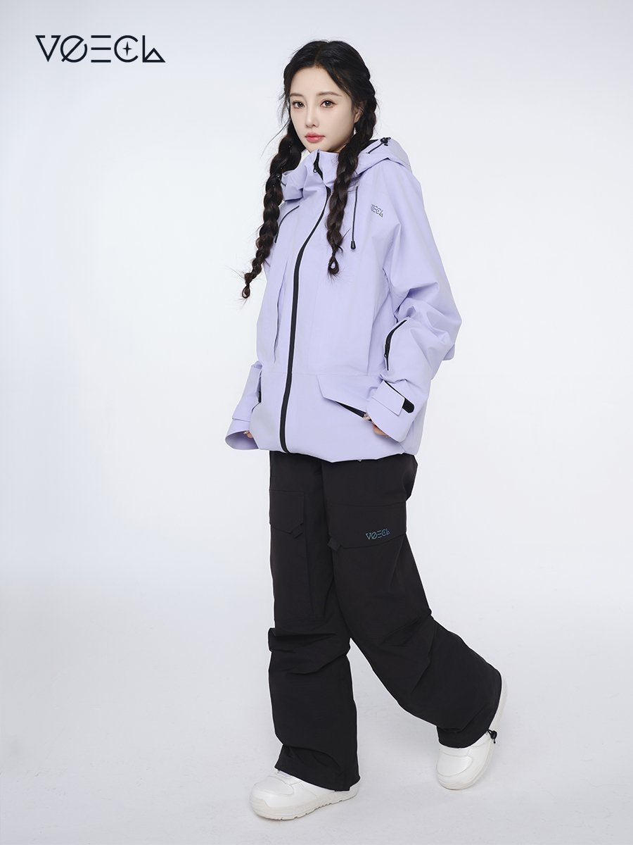ve3cl lee xiaoxiang's single-skinned ski suit with lavender lavenders and aqueous air-proof male and female professional blouse