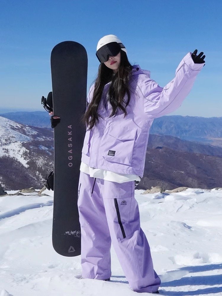 Ice-free outdoor skis for winter single-skinned skis for men and women, water and wind-proof and cold-proof sports and warm-up suits