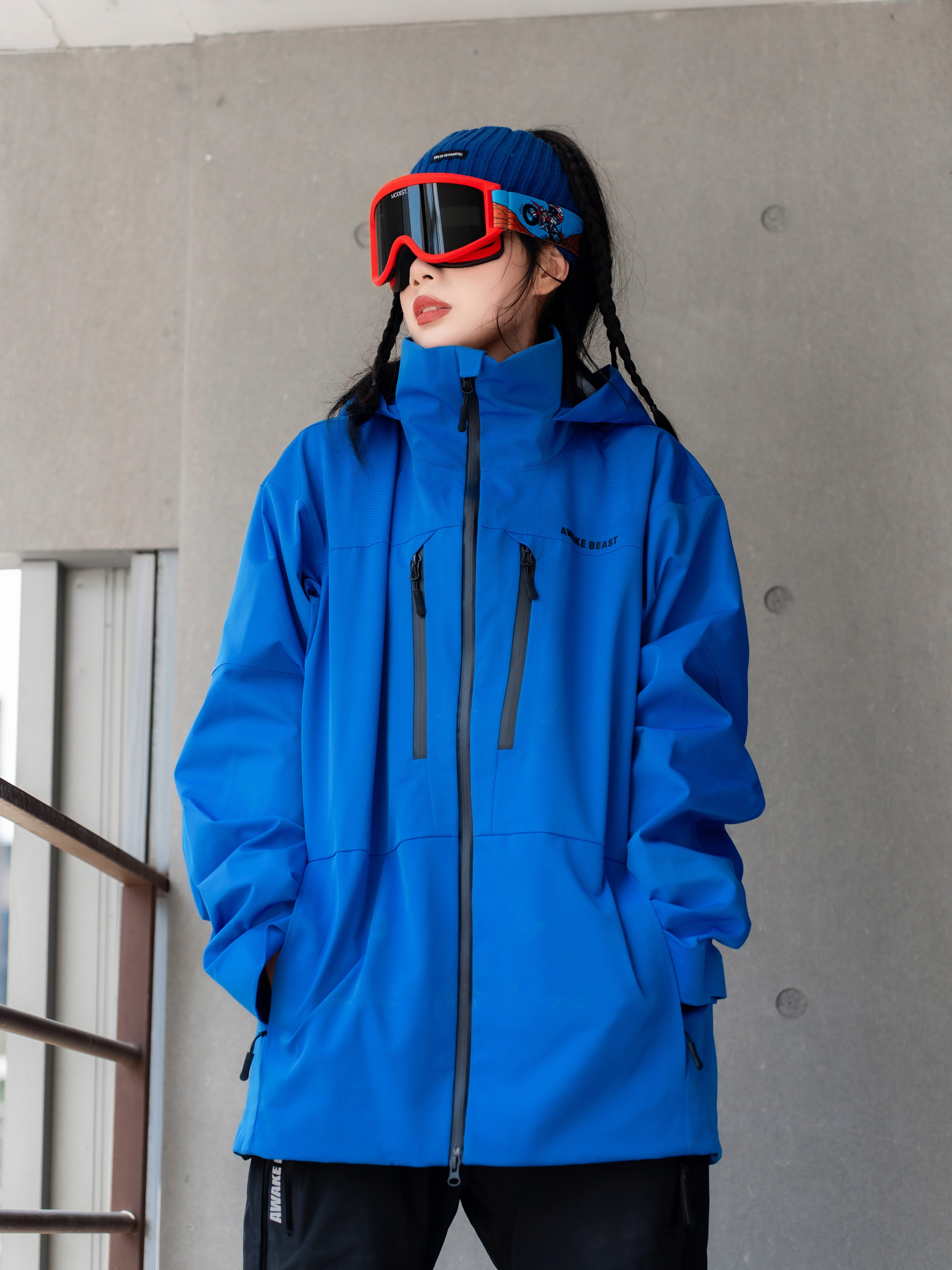 Awake Beast Ski jacket for men and women in waterproof and windproof gel 3L-heated hard-shell shell