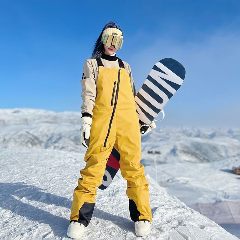 Ice pie ski suit pants, outdoor wind-proof double-skinned ski suit