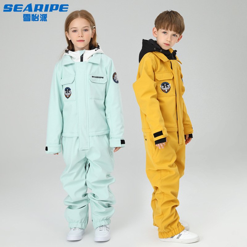 Customization of child ski suits with girls and boys ' work clothes and ski clothing