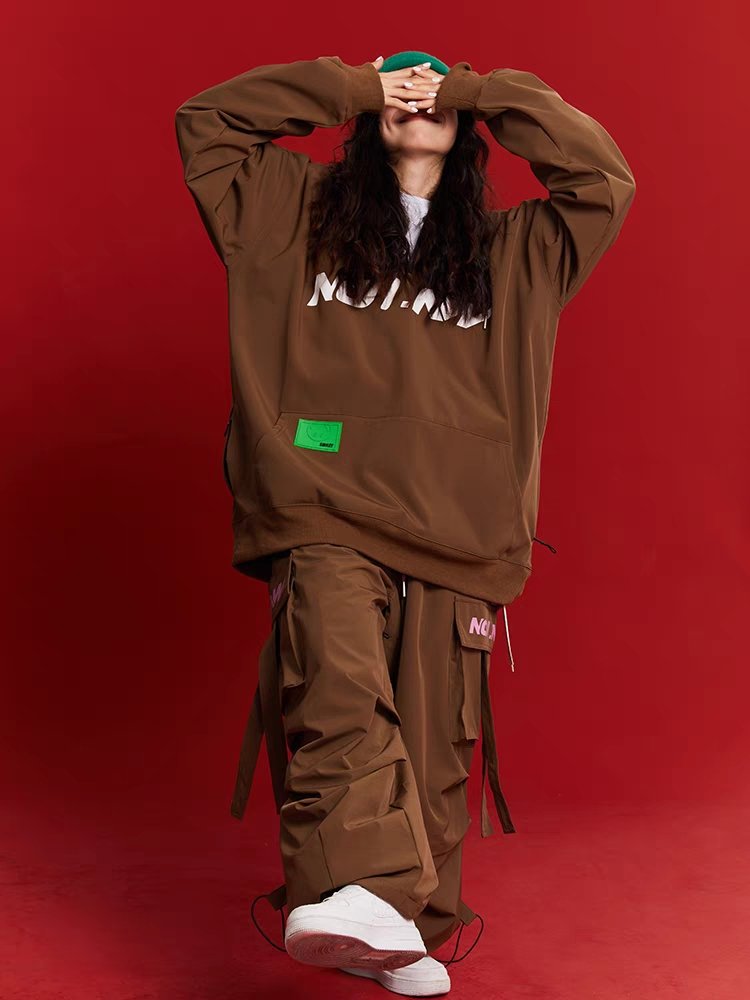 FreeSpin's new No1NW with ski pants on the outside, two-board, one-sided, wind-proof and free