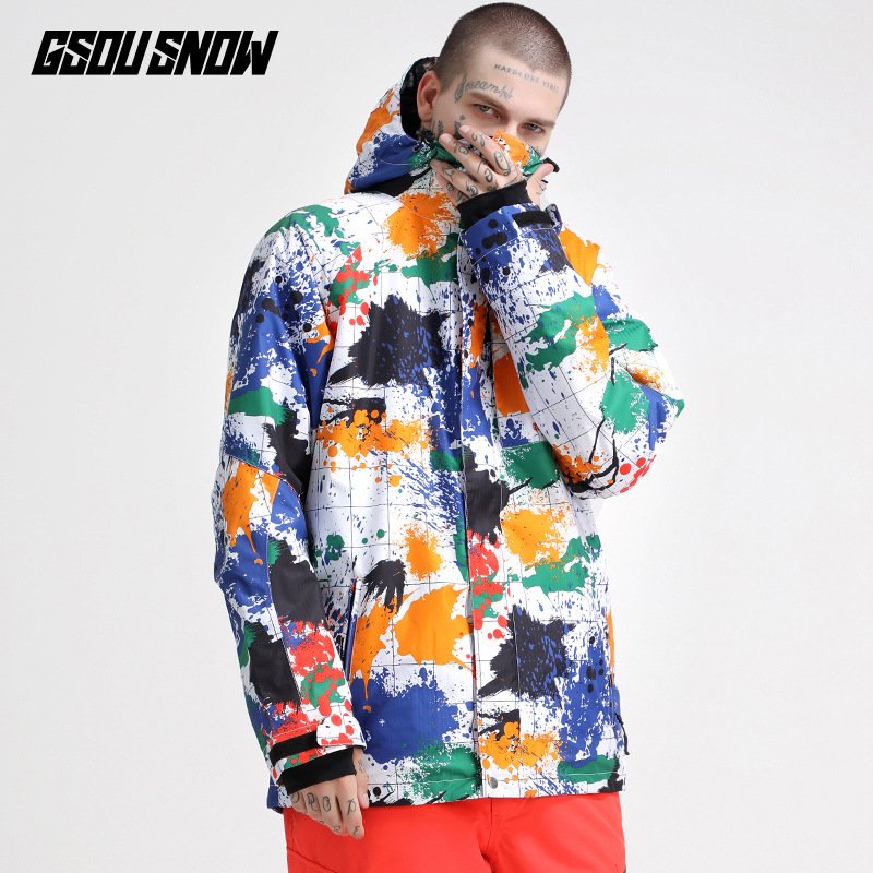 gsousnow, a man in a warm and warm korean, a man in a wind and waterproof double-board ski