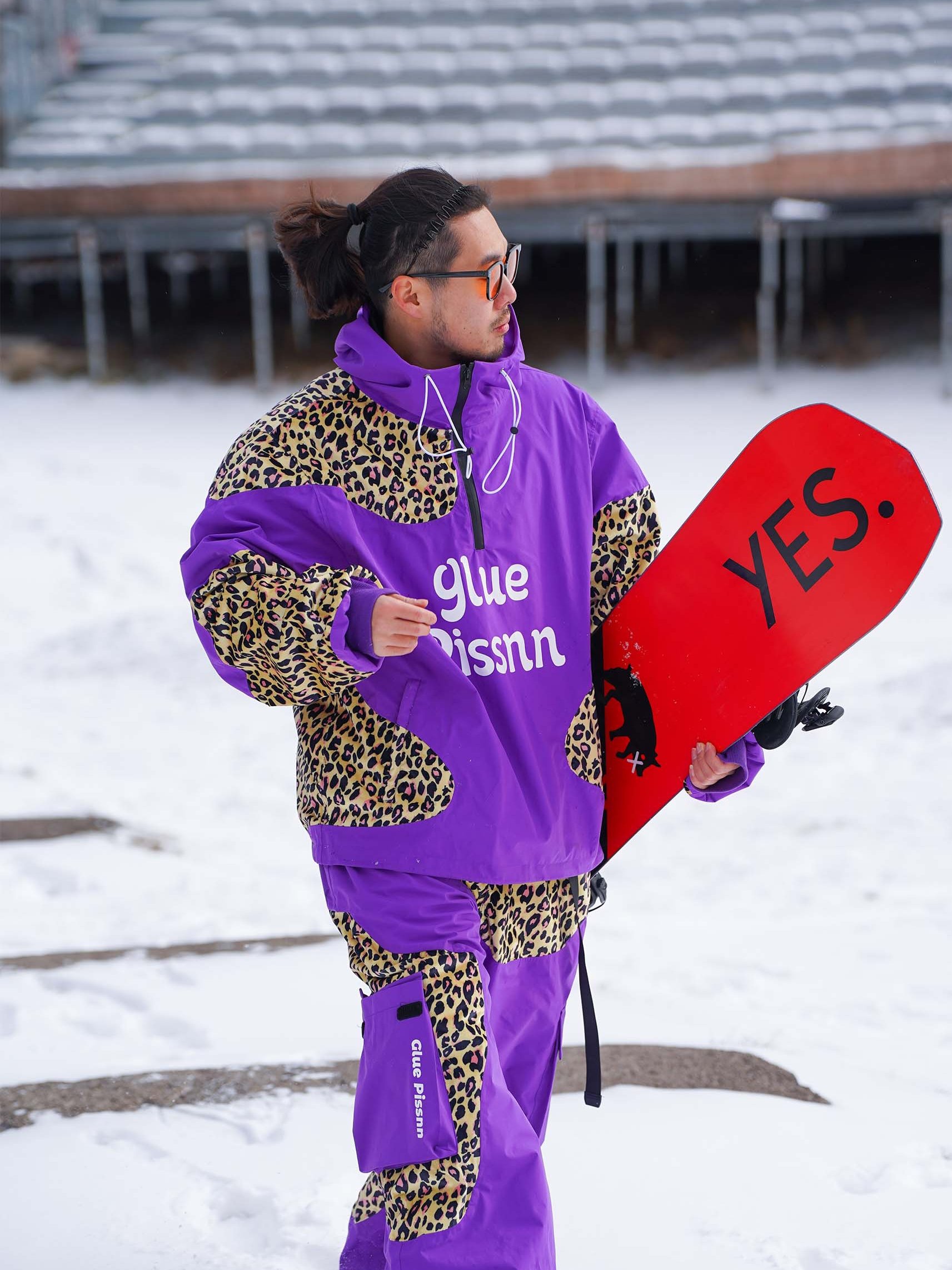 Glue Pissnn's new GP personal ski suit, 3L Leopard Ski jacket, small outdoor exercise