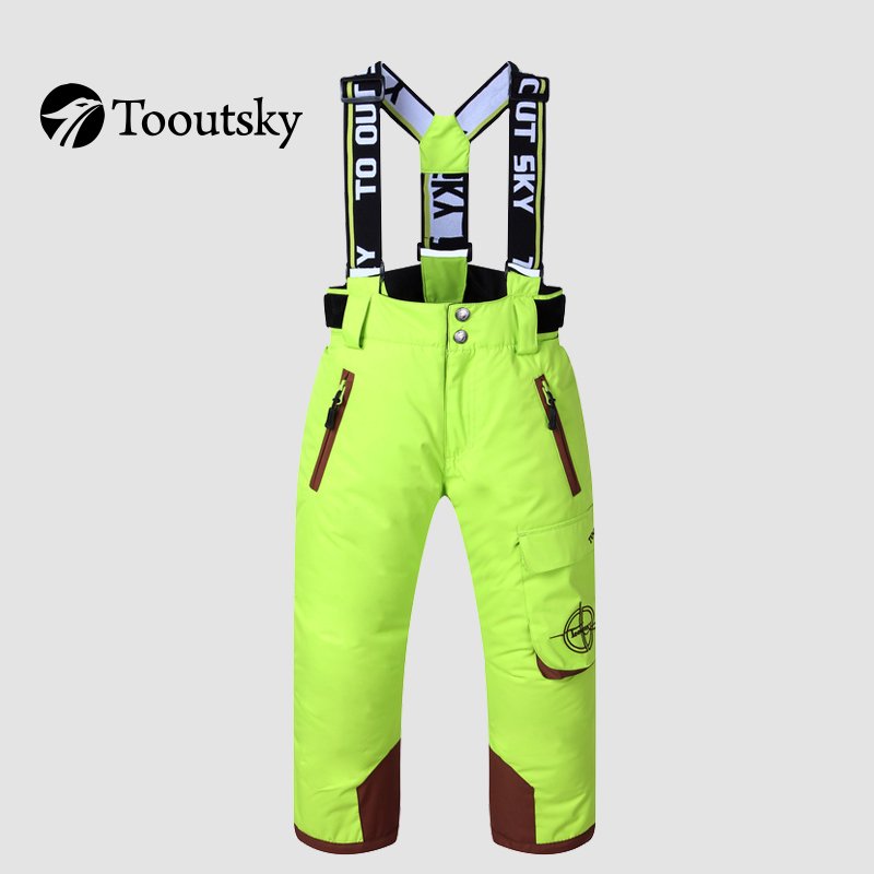 Ski-pants for boys and girls outside the country, waterproof and warm for winter and cotton-back pants