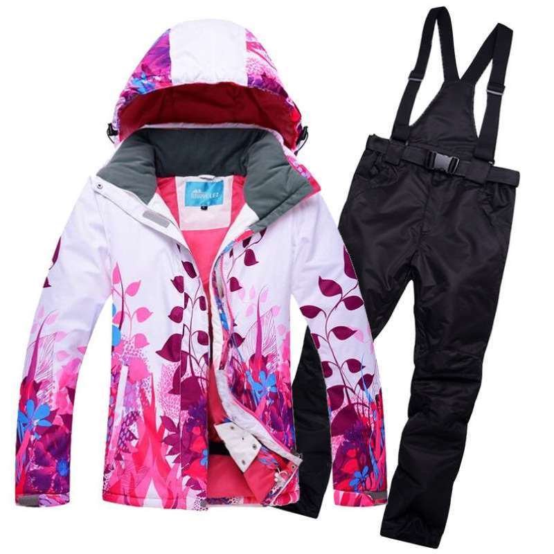Wind-proof ski double-boarding with an outdoor ski suit with a winter water-proof list and a warm pants for couples