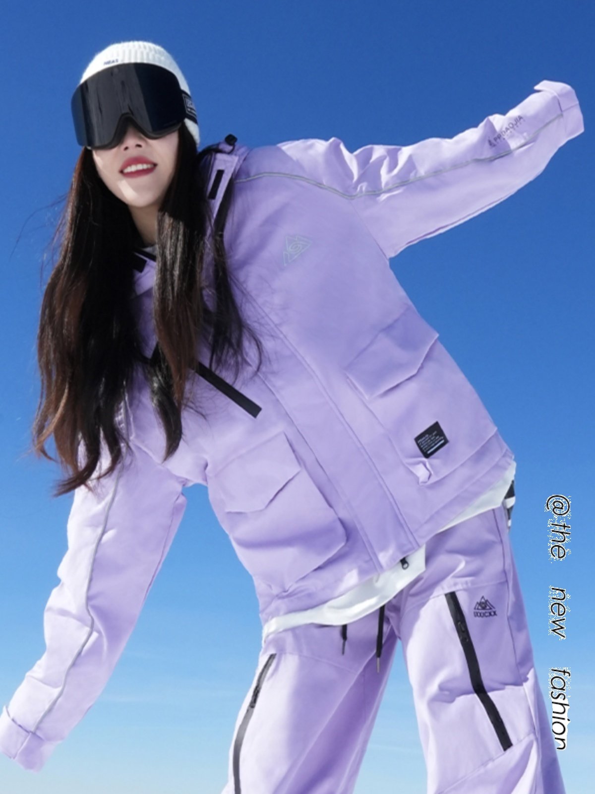 Ice-free outdoor skis for winter single-skinned skis for men and women, water and wind-proof and cold-proof sports and warm-up suits