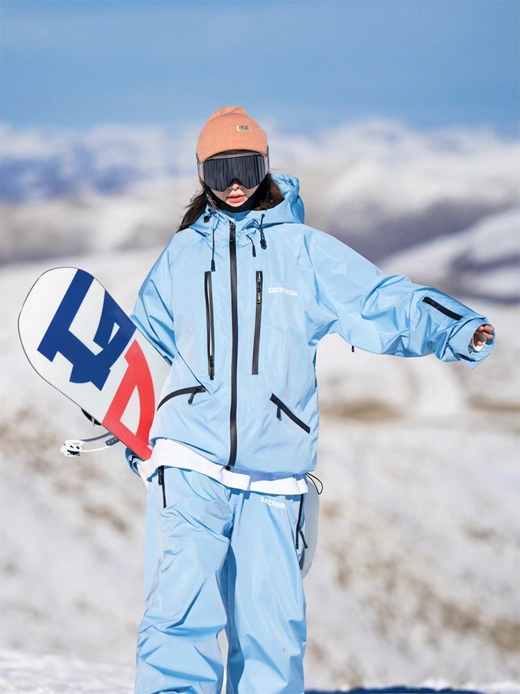 Men and women in new wind ski suits with windproof and waterproof ski pants