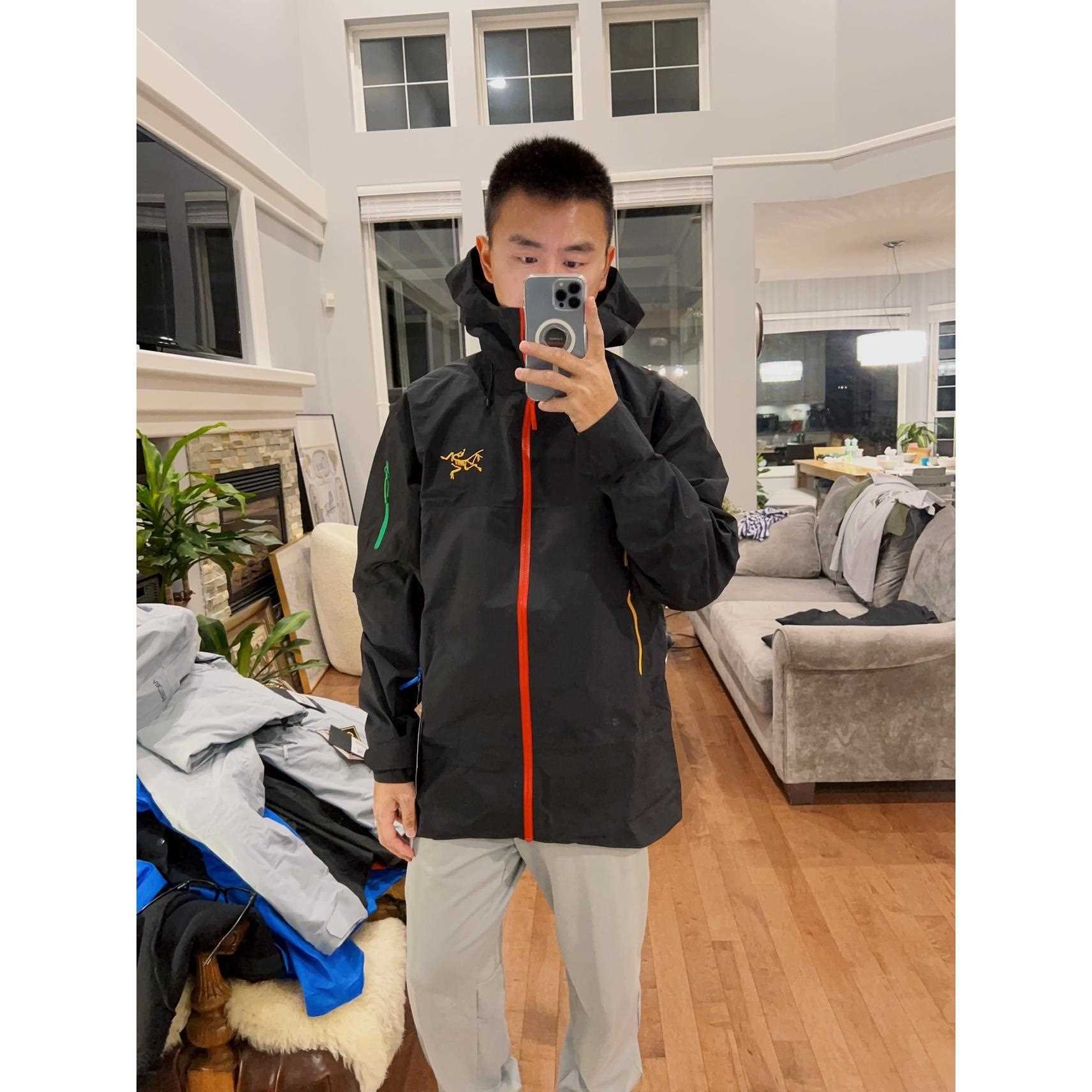 It's a hard-shell in a professional ski suit