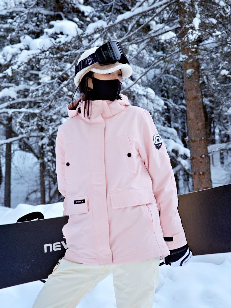 2024 new ski suit for women, double-board, wind and waterproof, cotton-skinned, winter outdoor skiing