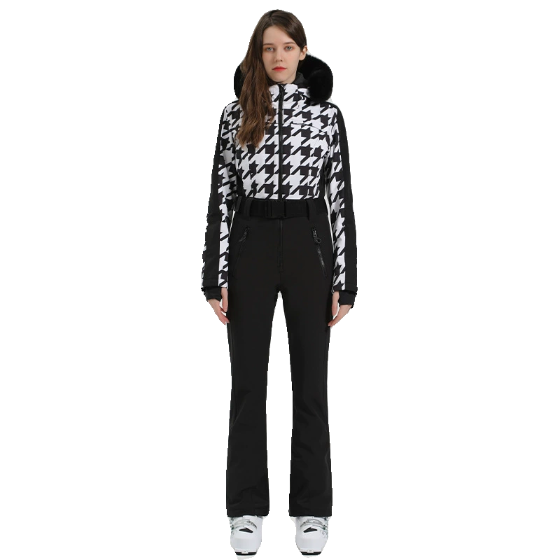 Ms. Gsou Snow's skating suit with a kowtow-size, single-board waterproof and thick, warm skiing pants