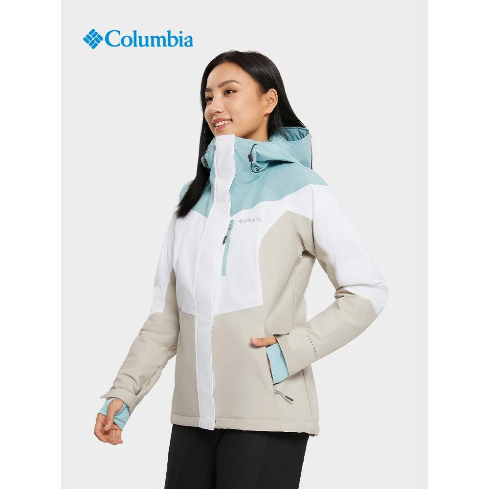 Columbia, a Colombian woman with a silver spot, a water-scrambling suit, and a warm ski suit, WL0976