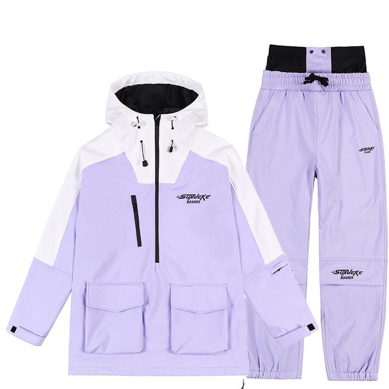 SKI-SUITS FOR WOMEN AND MEN IN THE WINTER FIELD, DOUBLE-BOARD A, VELVET-HEATED, WATER-PROTECTED LEG COUPLE