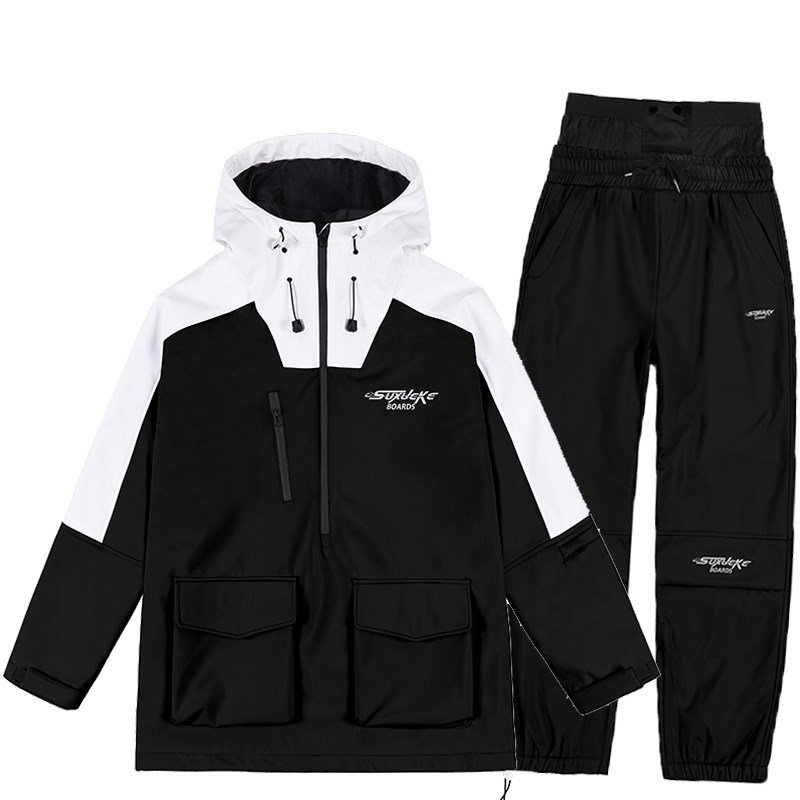 SKI-SUITS FOR WOMEN AND MEN IN THE WINTER FIELD, DOUBLE-BOARD A, VELVET-HEATED, WATER-PROTECTED LEG COUPLE