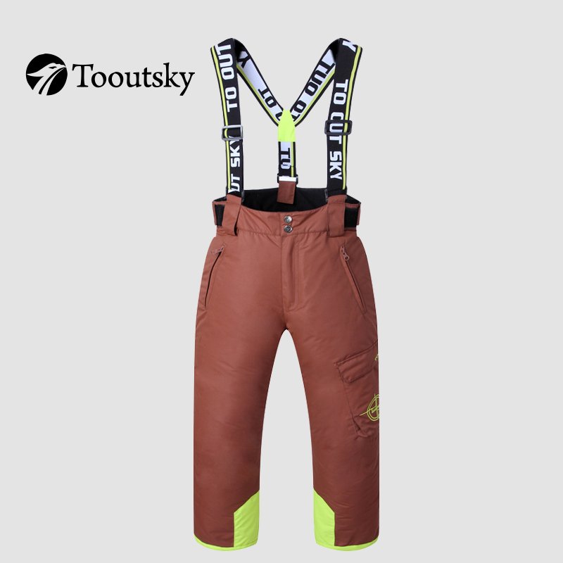 Ski-pants for boys and girls outside the country, waterproof and warm for winter and cotton-back pants