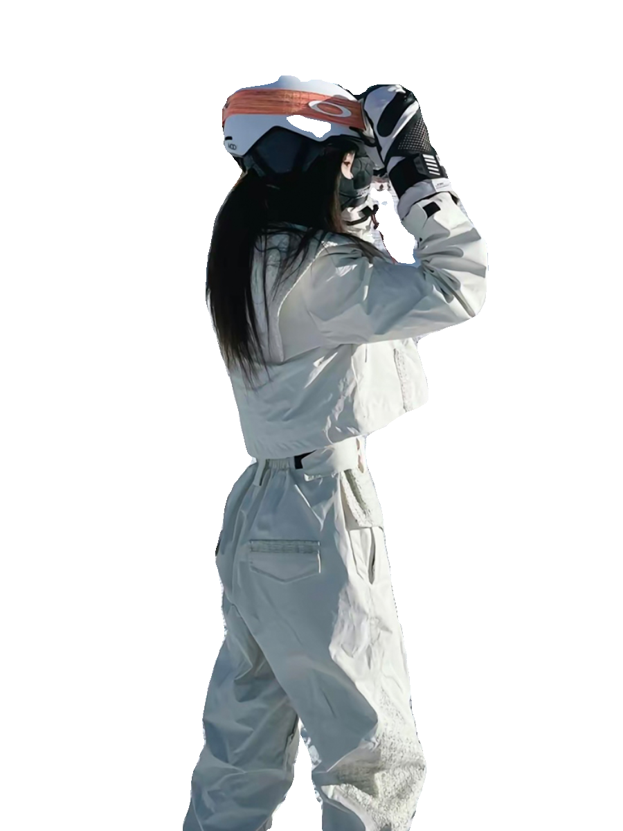 ISEEMIGGA WHITE-COLOURED FRAGRANCE NEW SKI SUIT DOUBLE-PLATED SKATING SUIT FOR WINTER