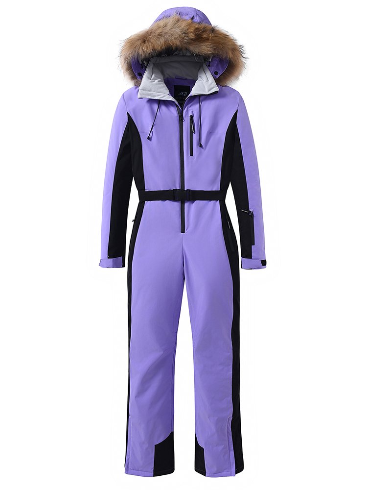 The ski suit suit lady fixed herself up for a winter double-skinned ski hair and a wind-proof, water-heating, gas-respiratory