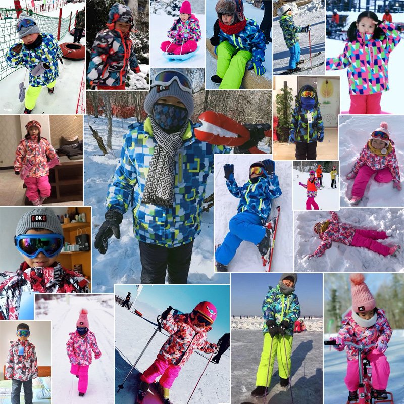 New, high-cold child skiing suit for both men and women, baby boy skiing suit for the Northeast snowfield