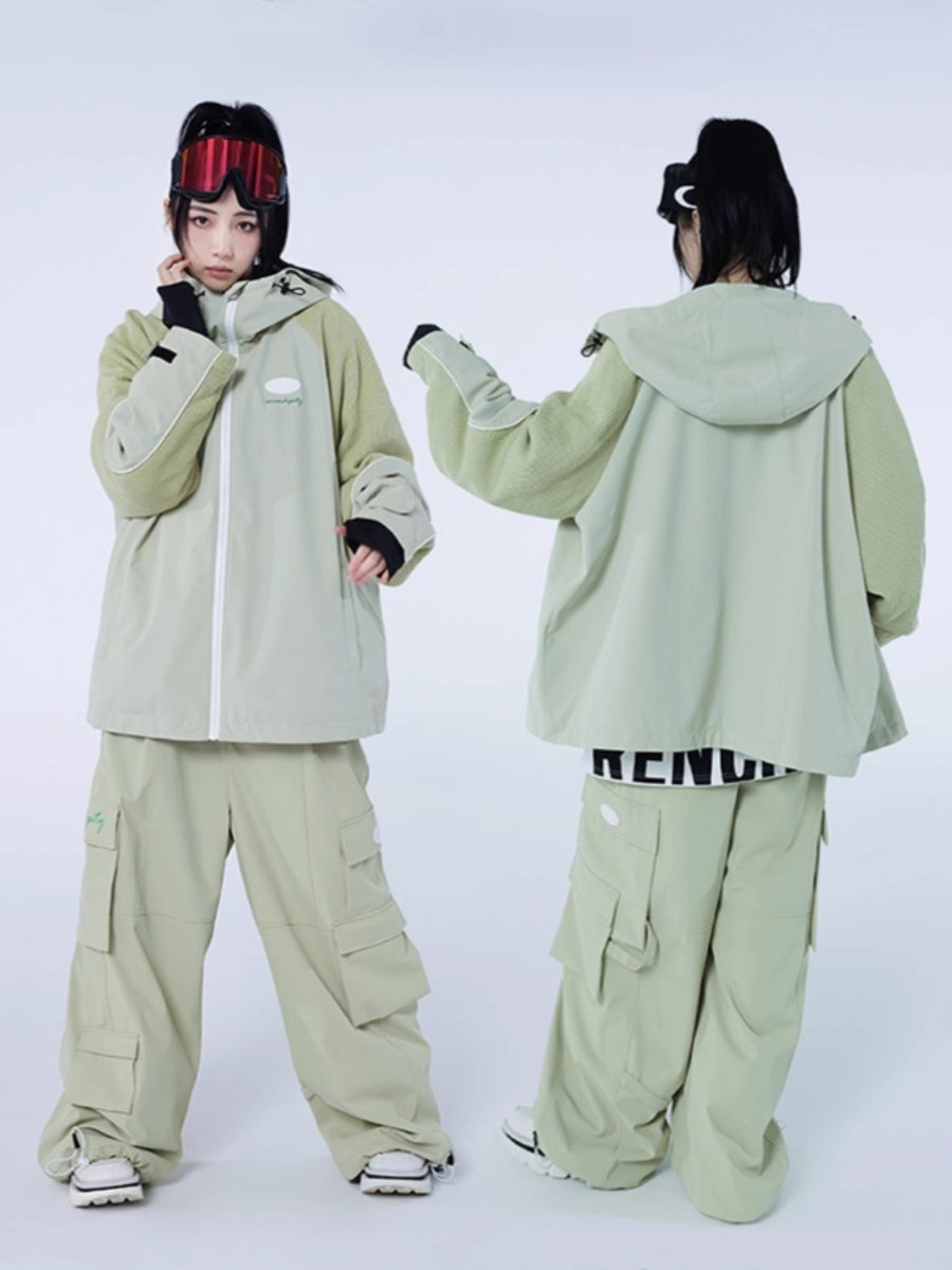 Ren Swordmint Green-Skiker suit for 20K-free, wet-water-resistant and velvet-slab doubleboard