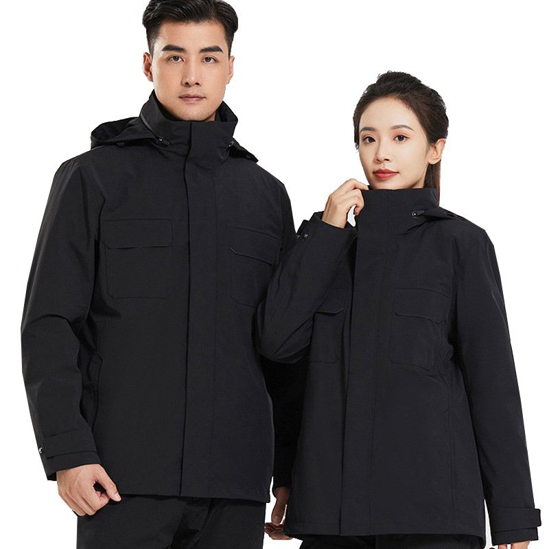 Two sets of three-in-one for men and women in new outdoor assault suit in autumn and winter to remove windproof and waterproof skis