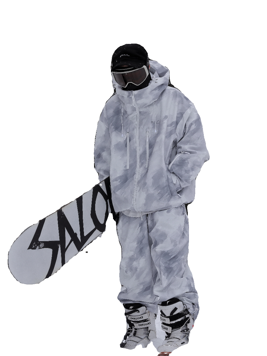no skiing suit with velvet and windproof oversize skating suit for men and women