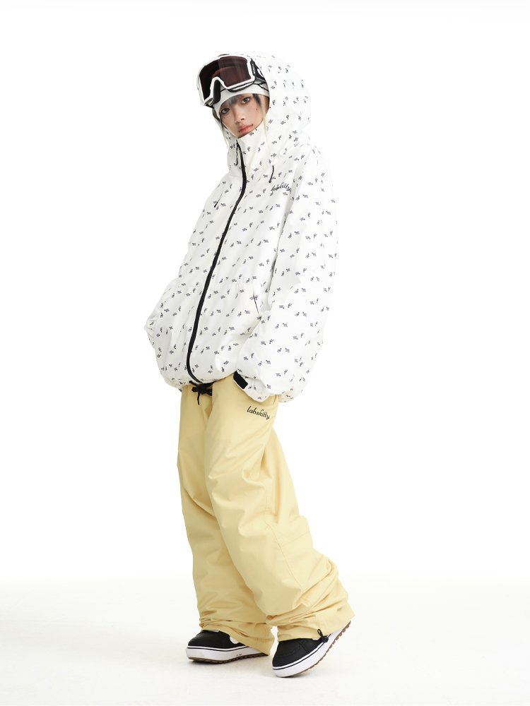 LAB SKITTY LITTLE CHICKENS, YELLOW SINGLE FREE PARK, FLAT SKI PANTS