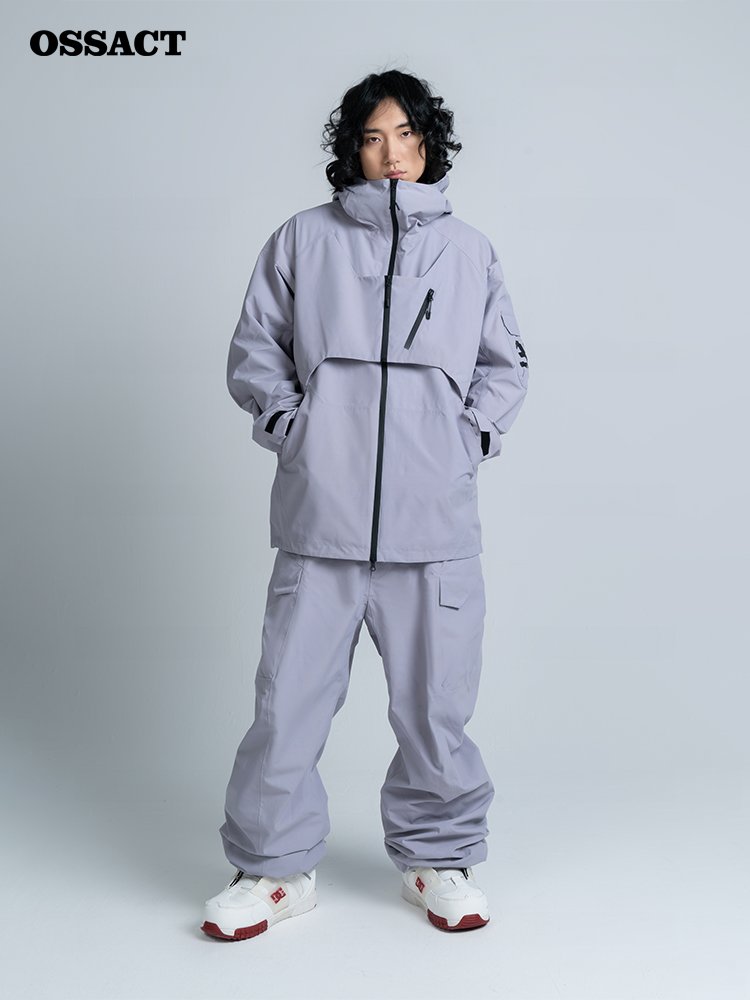 OSACT 2324 NEW ONE-SIDED SKI SUIT WITH A SNOWPANTS SUIT AND A MAN AND A WOMAN ON IT