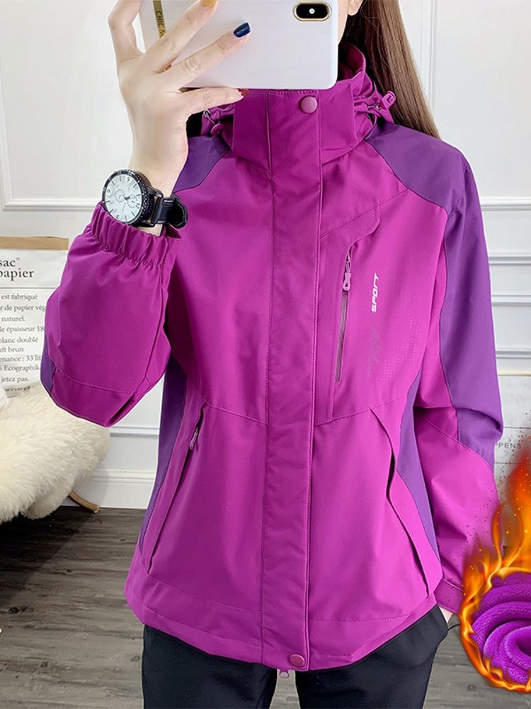 Dicannon's purple t-shirt girl, 2024 new velvet and thicker in winter, three in one