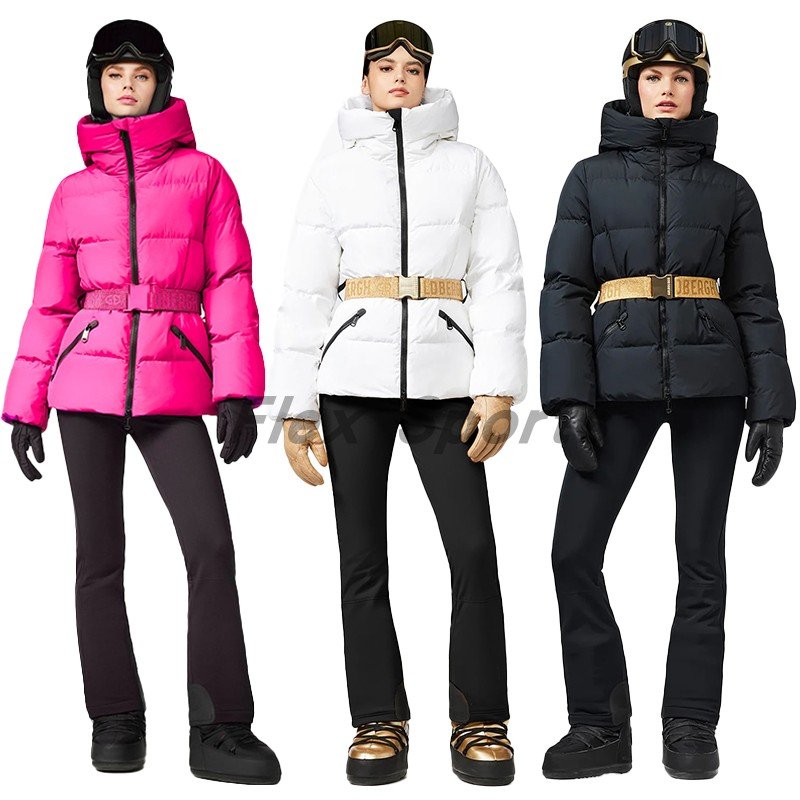 Ms. Goldbergh double skiing, Snowmass skiing bouquets, velvet jacket, 2324 waterproof