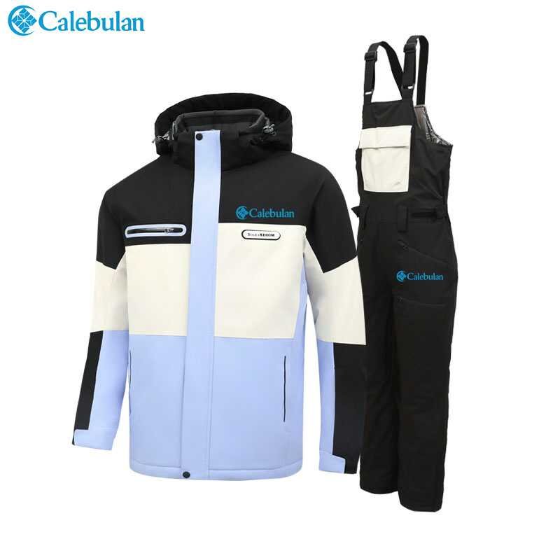 Calebulan ski suit for men and women, 2024 new winter, wind and water-proof mountaining suit
