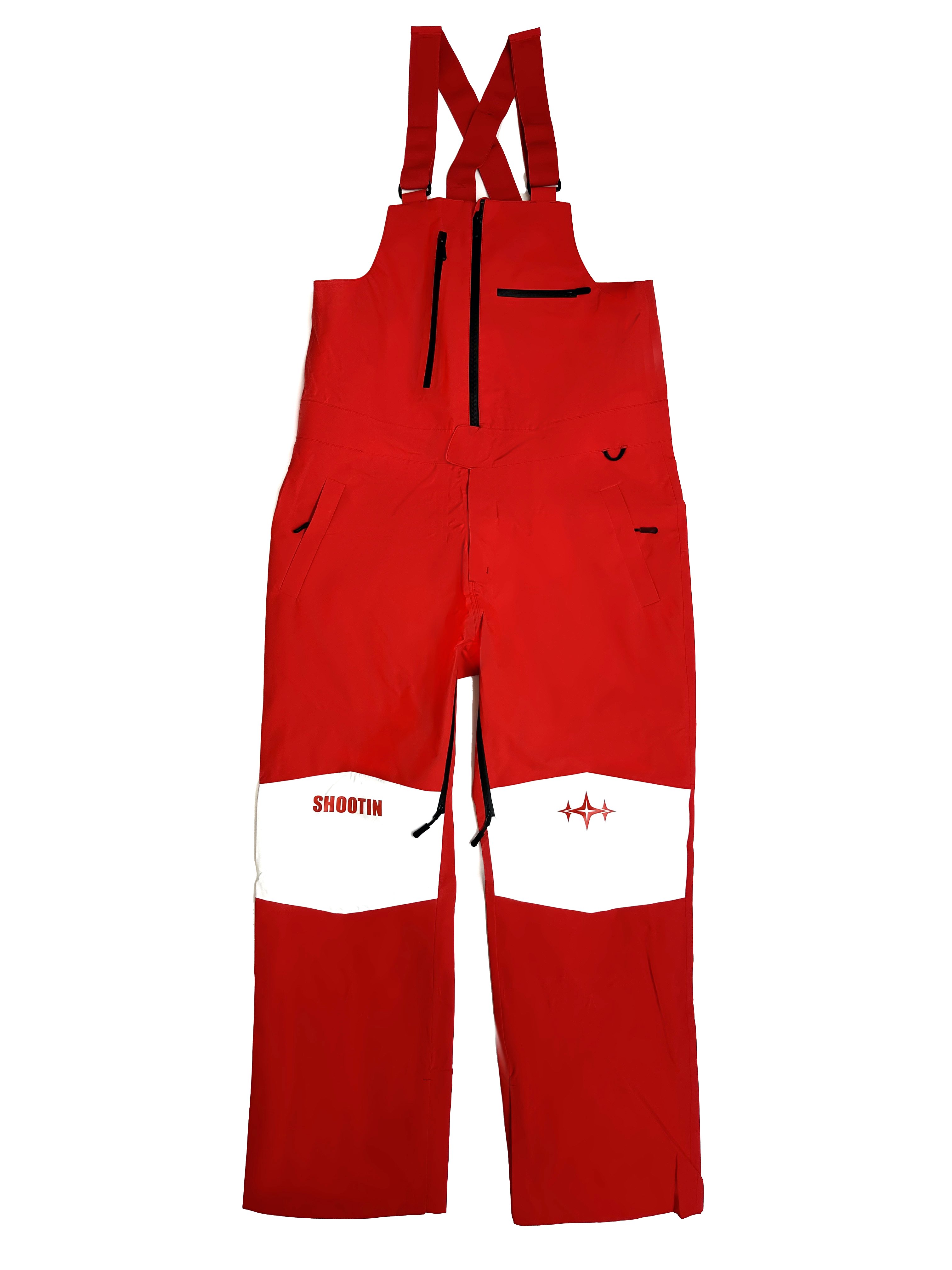 SHOOTIN SKIPTS 23AW SINGLE-BOARD WHITE-RED COUPLES, WIND-PROOF AND WATER-PROOF THONGS