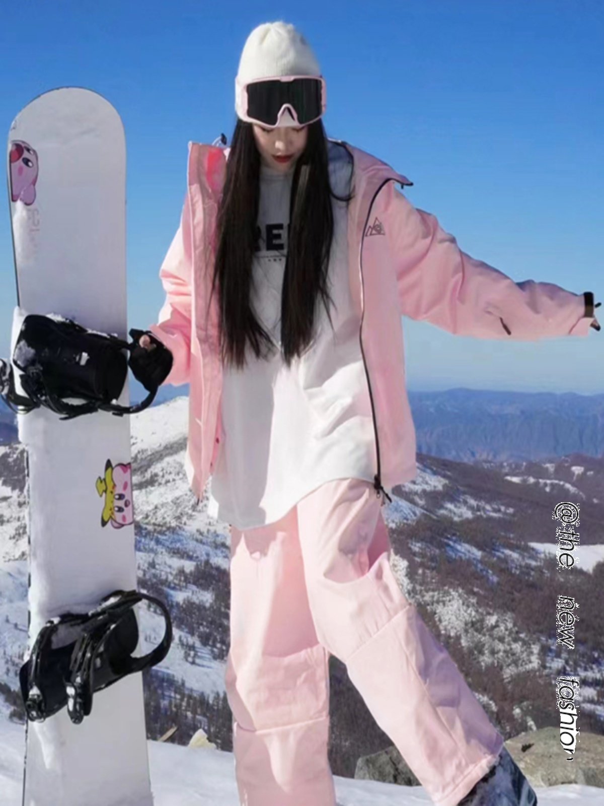 Western camel spring co-ed, wind and waterproof, and cotton-and-glush-chain magic ski suit