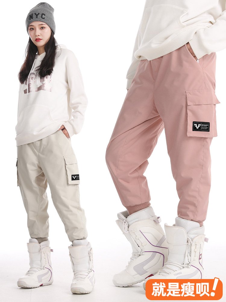 Single-skinned snowpants with thick waterproof men's snowpants