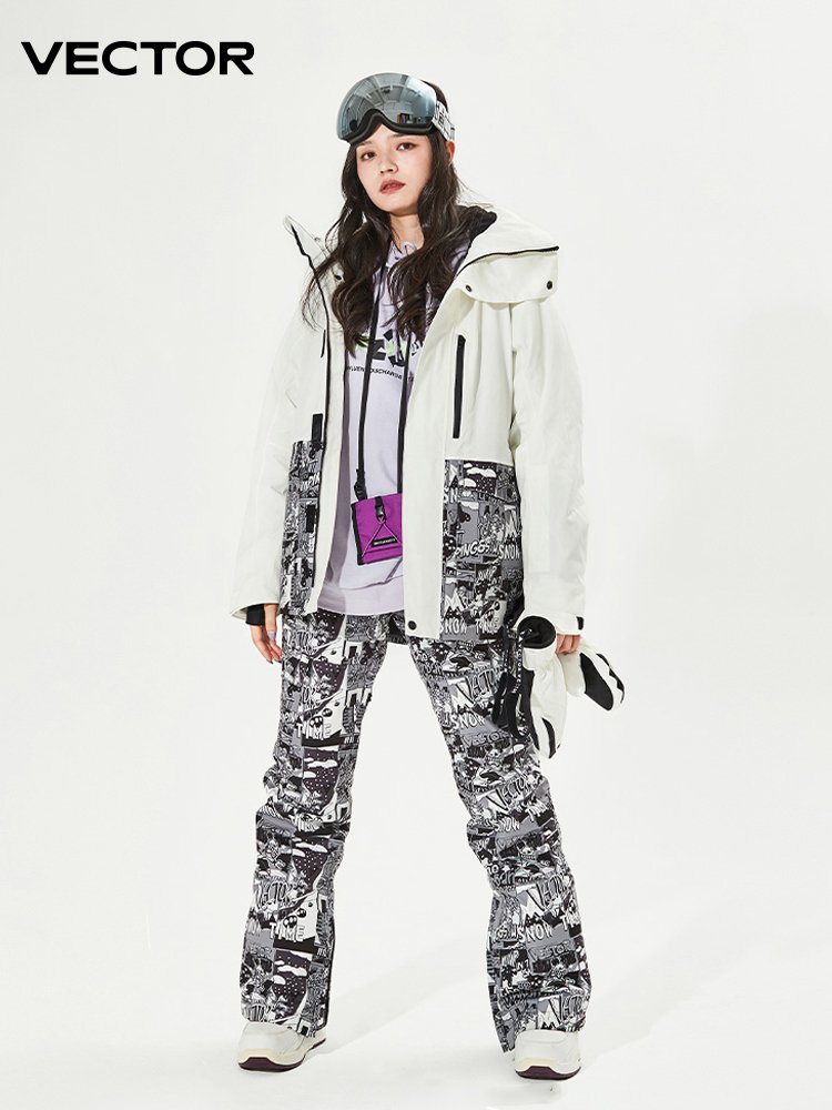 VECTOR PLAYS A SKI SUIT FOR WOMEN IN SKI JACKETS WITH WIND-PROOF SLABS AND SKI PANTS