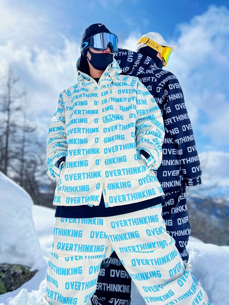 Overthinking 24 new skating suit with ski shorts on one-sided, windproof ski jacket