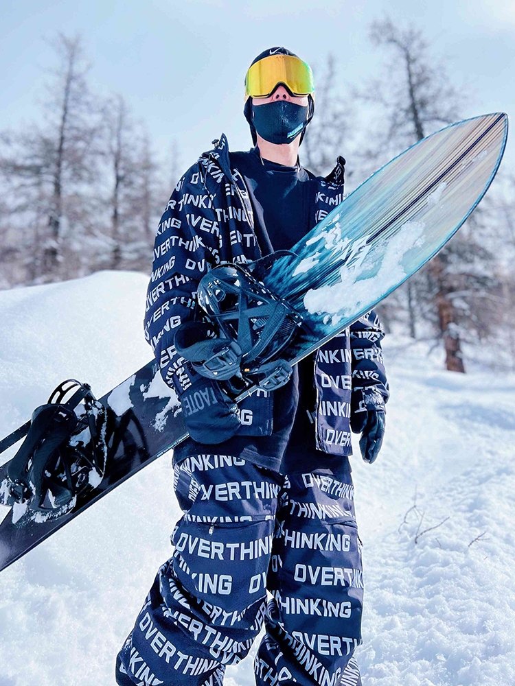 Overthinking 24 new skating suit with ski shorts on one-sided, windproof ski jacket