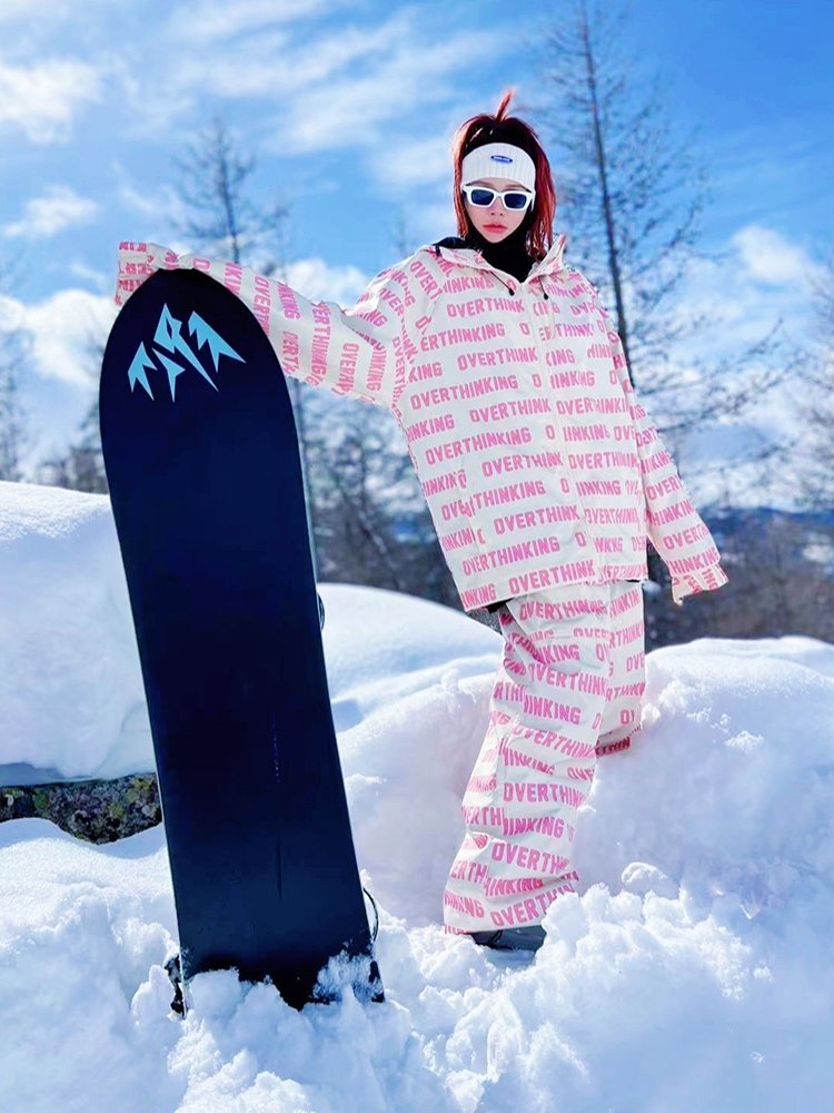 Overthinking 24 new skating suit with ski shorts on one-sided, windproof ski jacket