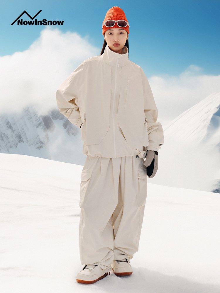 nits 2023 new black and white ski suit, with a light-quantified assault suit